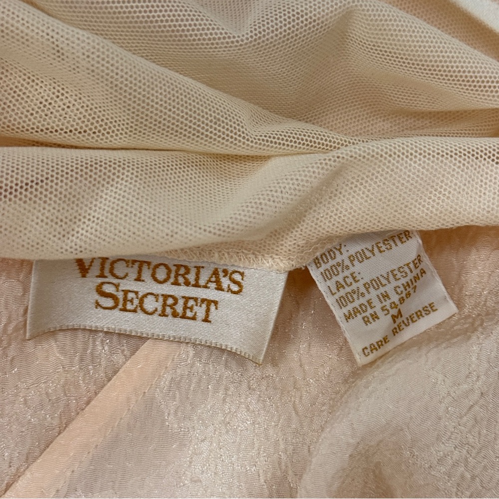 Vintage Victoria's Secret Gold Label jacquard bridal nightgown slip dress Sz M - Picture 9 of 9